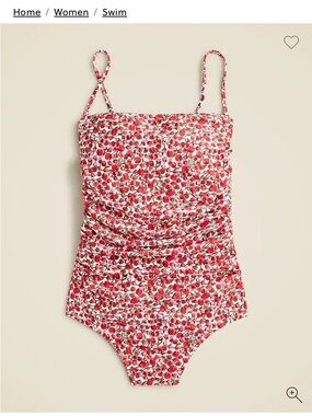 Beautiful JCREW Red Cherry Print One-Piece Swimsuit